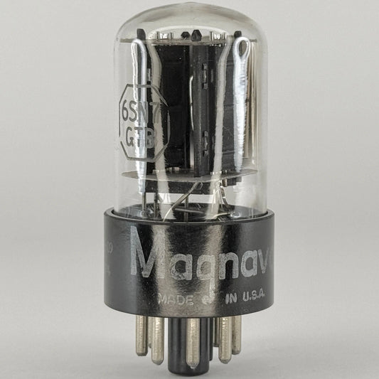 (1) Tested 1957 Magnavox 6SN7GTB Tube Black Plates RCA EIA Code 57-09 6SN7GT