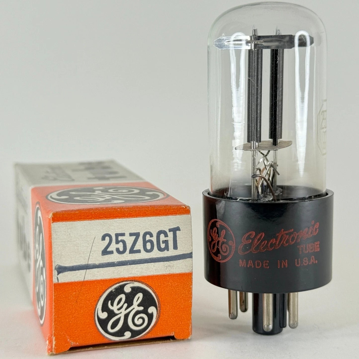 (1) Tested Balanced GE 25Z6GT Tube Red Letter with Box Code 62-26 25Z6 GT Tube