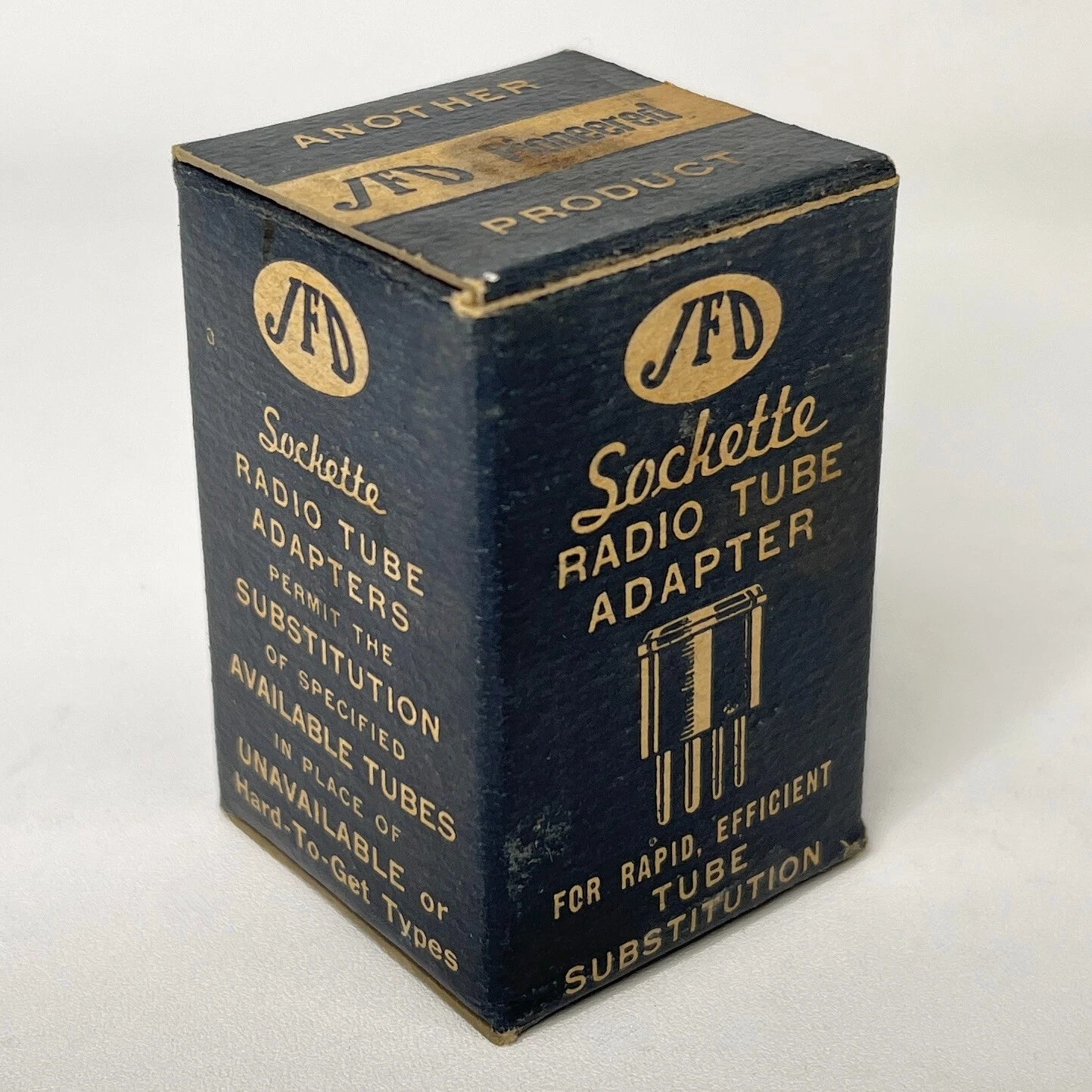 Vintage JFD Sockette 24A Radio Tube Socket Adapter For 6SD7GT Tube to 7A7 Tube