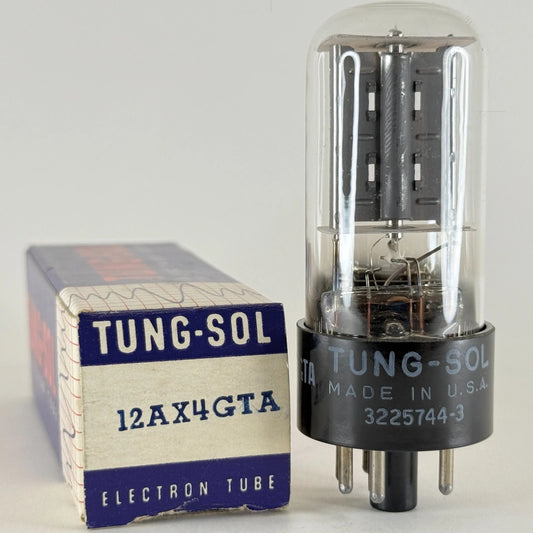 (1) Tested 1957 Tung Sol 12AX4GTA Tube with Box Code 5744-3 12AX4 GTA Rectifier