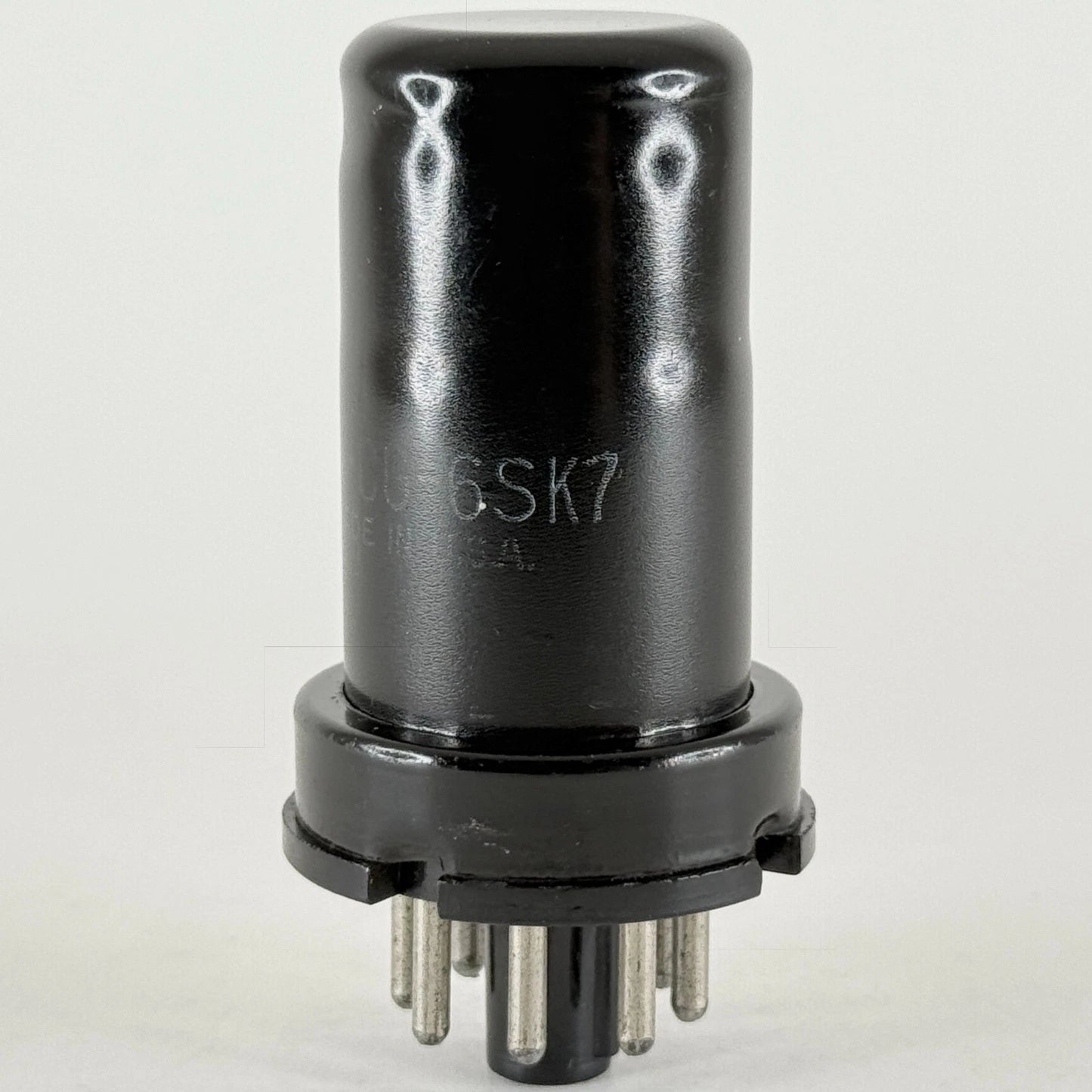 (1) Tested Strong GE JAN CG 6SK7 Tube Mil-Spec 6SK7 Remote Cutoff Pentode Tube