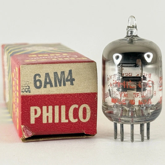 (1) Tested Philco 6AM4 Tube with Box Date Code EXT Triode Vacuum Tube