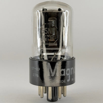 (1) Tested 1957 Magnavox 6SN7GTB Tube Black Plates RCA EIA Code 57-09 6SN7GT