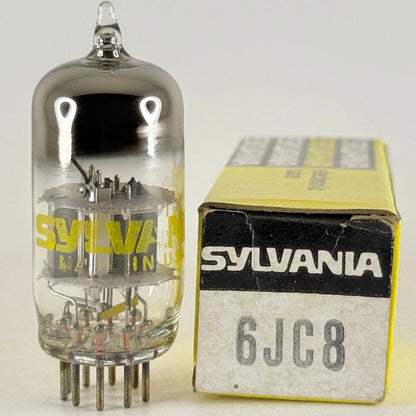 (1) Tested Sylvania 6JC8 Tube with Box Date Code NR EDF Triode Pentode Tube