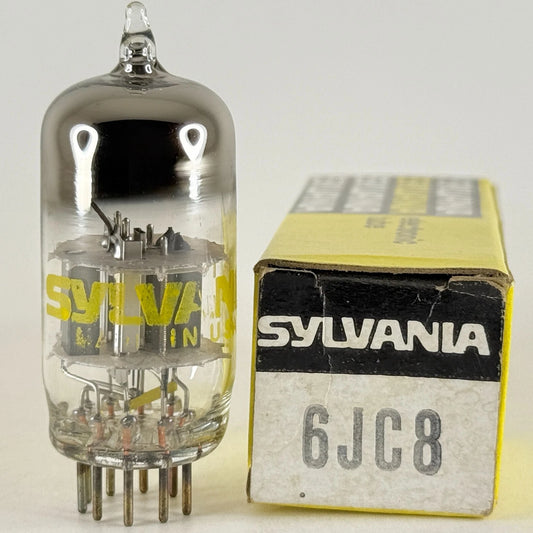 (1) Tested Sylvania 6JC8 Tube with Box Date Code NR EDF Triode Pentode Tube