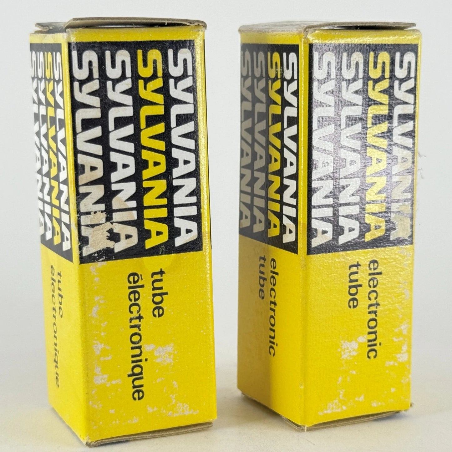 Tested Pair of Sylvania 5654 6AK5W Tubes with Boxes Codes BH Made in India (a)