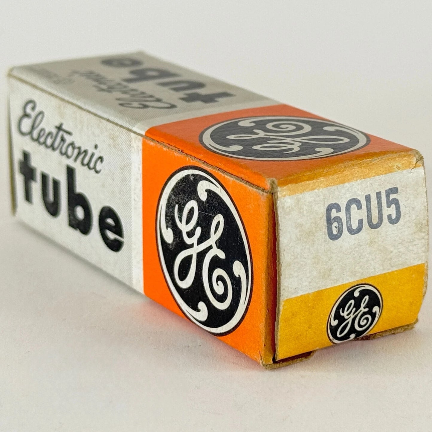 (1) Tested GE 6CU5 & Box Date Code CZ Gray Plate General Electric Power Pentode