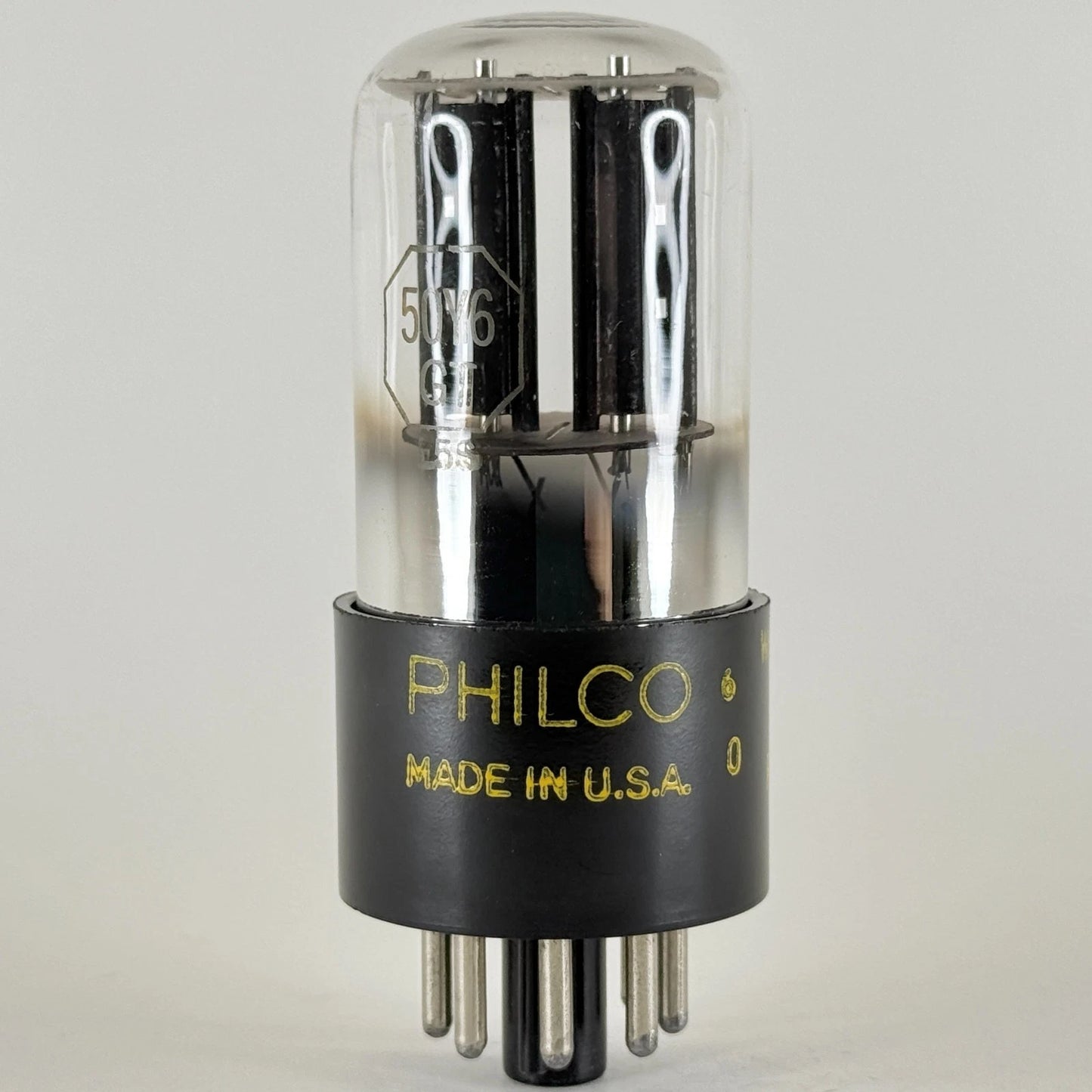 (1) Tested Philco 50Y6GT Tube Date Code 6O 50Y6 GT Rectifier Doubler Tube