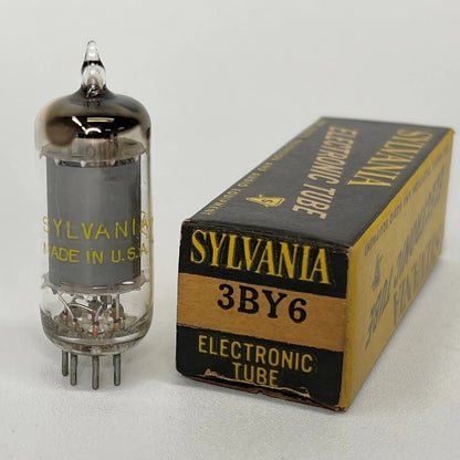 (1) Tested 1956 Sylvania 3BY6 Tube with Box Code CB Pentagrid Amplifier Tube (d)