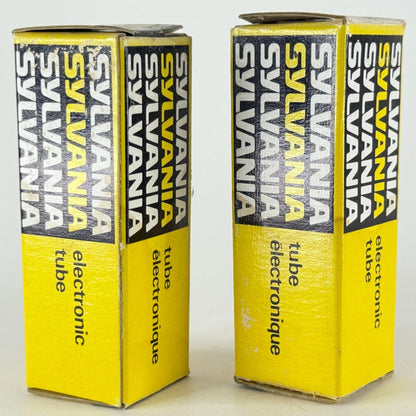 Tested Pair of Sylvania 5654 6AK5W Tubes with Boxes Codes BH Made in India (a)