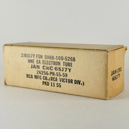 (1) Tested RCA JAN CRC 6SJ7Y Tube & Box Date Code 5-48 6SJ7 Mil-Spec Pentode