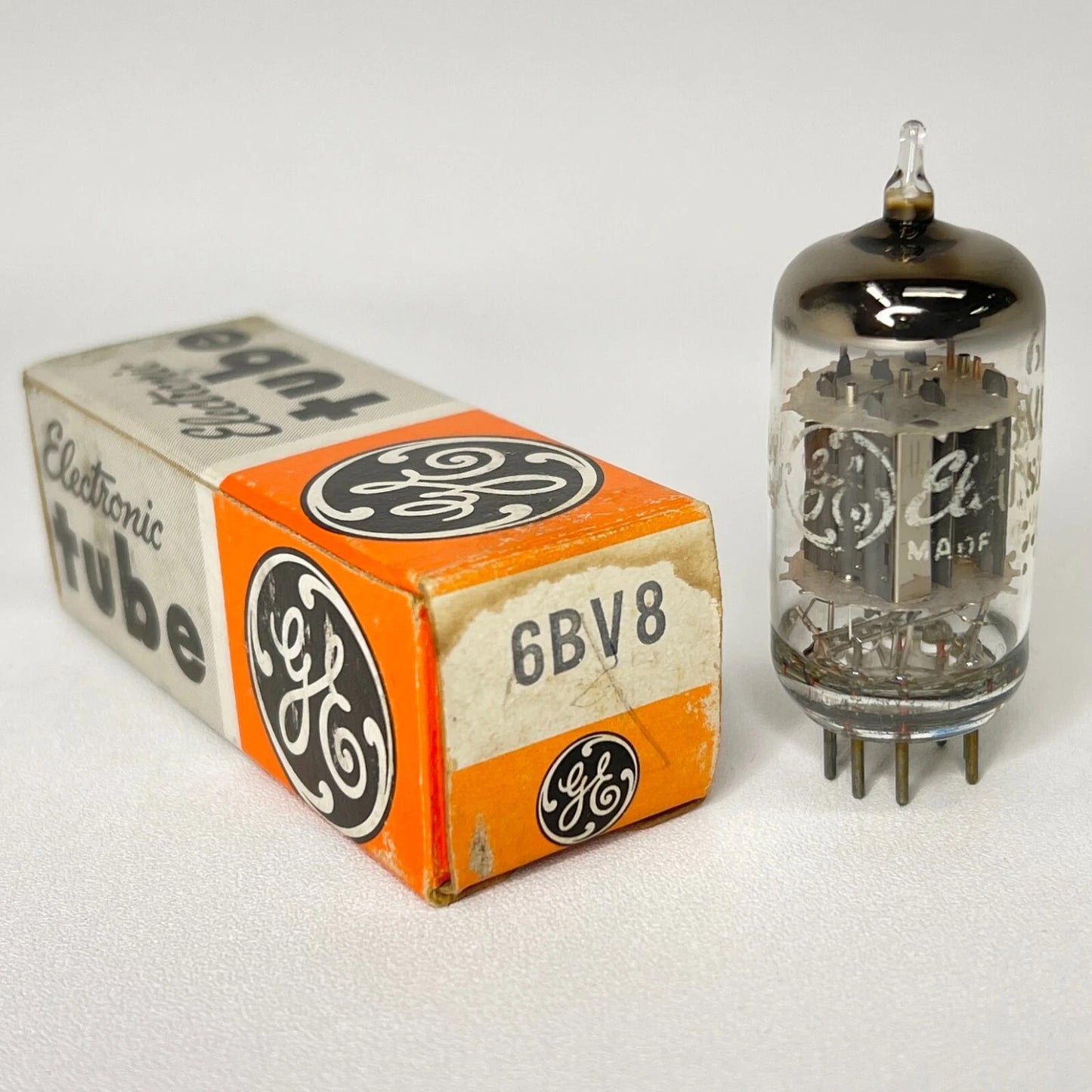 (1) Tested GE 6BV8 Tube with Box Date Code SW General Electric 6BV8 Twin Diode