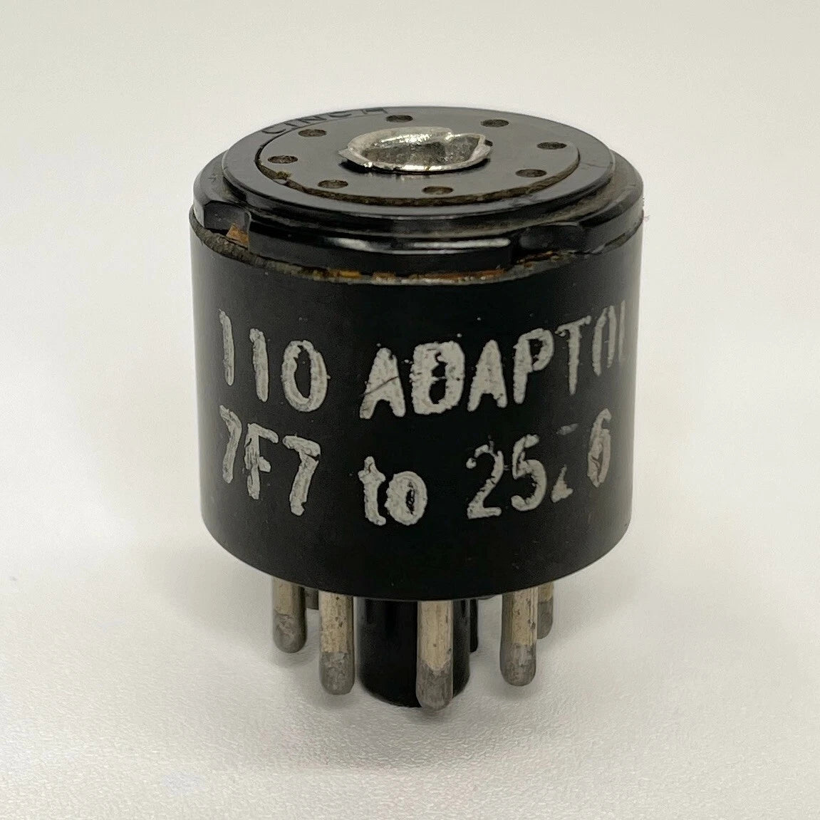 Vintage Adaptol 110 Tube Socket Adapter Used To Replace 7F7 Tube with 25Z6 Tube