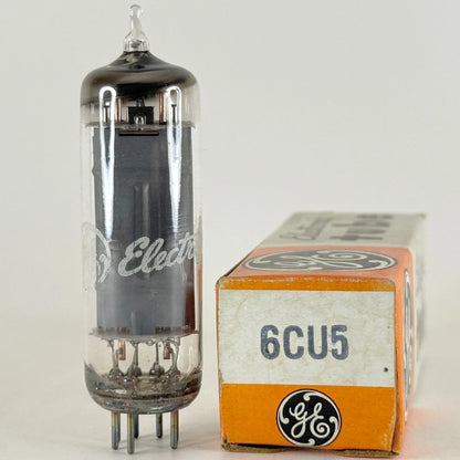 (1) Tested GE 6CU5 & Box Date Code EH Gray Plate General Electric Power Pentode