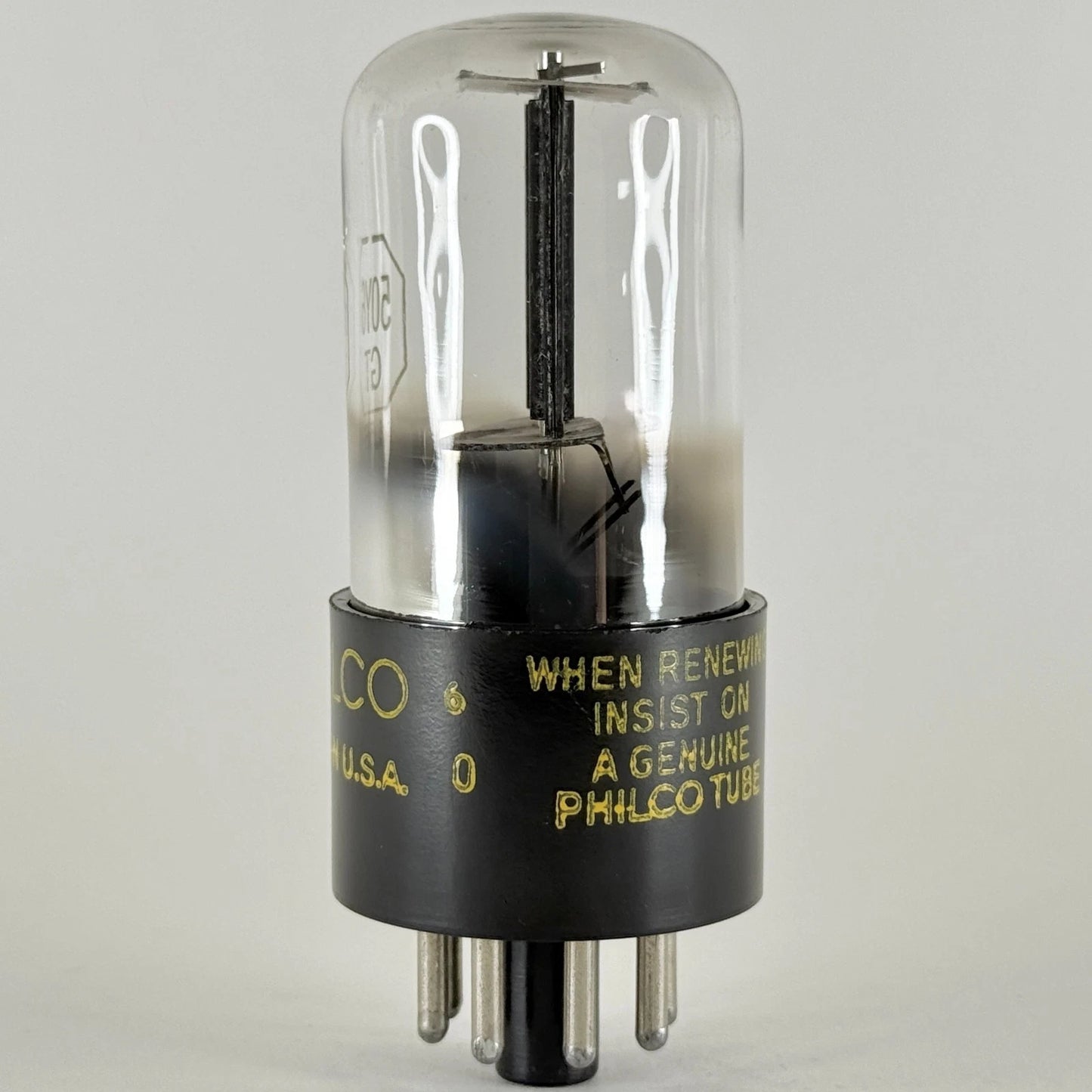 (1) Tested Philco 50Y6GT Tube Date Code 6O 50Y6 GT Rectifier Doubler Tube