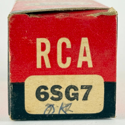 (1) Tested 1959 RCA 6SG7 Tube with Box Date Code 952 RCA 6SG7 Pentode Tube