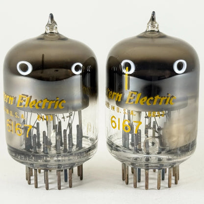 Pair of 1960s Western Electric 6167 Tubes Dekatron Cold Cathode Codes 6113 6052