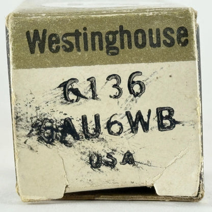 (1) Tested Westinghouse 6136 6AU6WB Tube with Box Code 552 6AU6 Pentode Tube