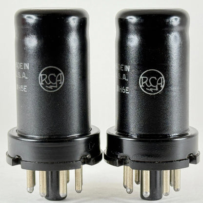 Matched Pair 1943 RCA JAN CRC 12SK7 Tubes Codes H5E & H6E RCA VT-131 Tubes (a)