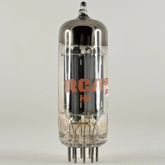 (1) Tested Balanced RCA 6FQ7/6CG7 Tube Gray Plates Code HR ANR 6FQ7 6CG7 Tube
