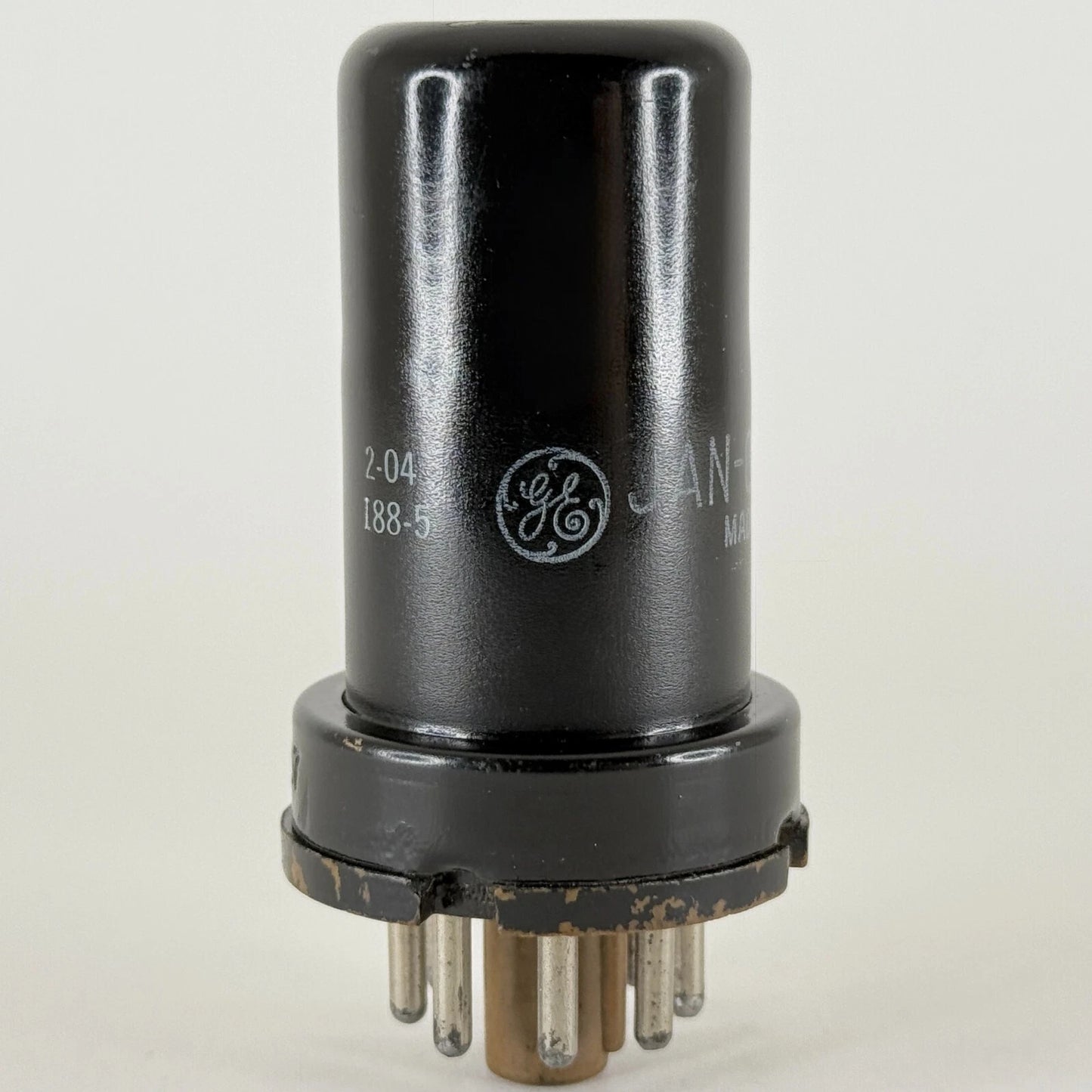 (1) Tested 1952 GE JAN CG 6SA7 Tube Code 2-04 JAN-CG-6SA7Y Pentagrid Converter