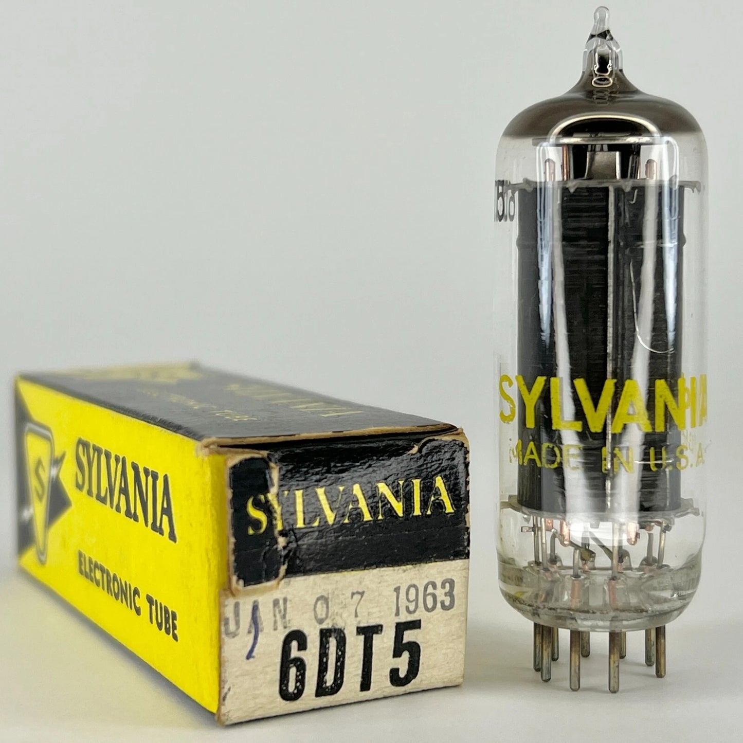 (1) Tested 1963 Sylvania 6DT5 Tube with Box Date Code kd JBK Beam Power Tube