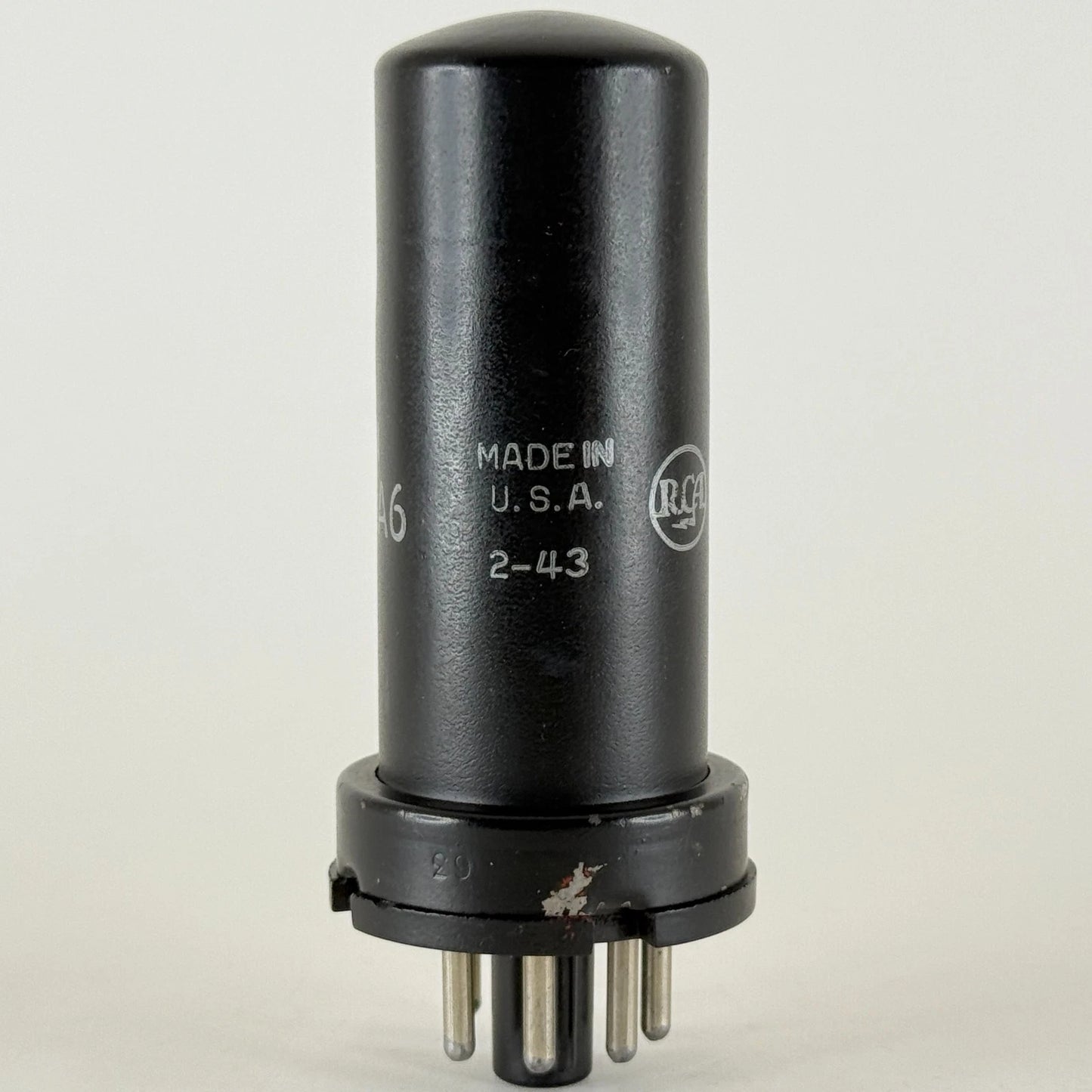 (1) Tested Strong RCA JAN CRC 12A6 Tube Date Code 2-43 RCA 12A6 Tube Mil Spec
