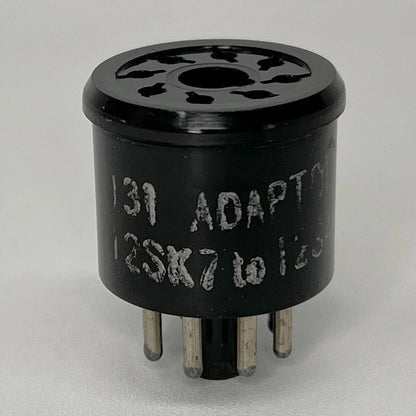 Vintage Adaptol No. 131 Tube Socket Adapter Convert 12SK7 Tube to 12SA7 Tube (d)