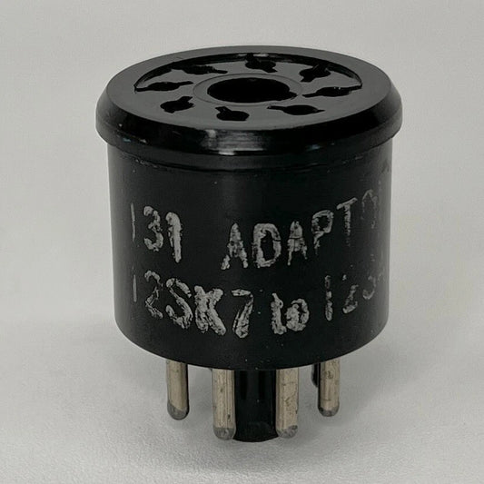 Vintage Adaptol No. 131 Tube Socket Adapter Convert 12SK7 Tube to 12SA7 Tube (d)