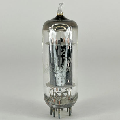 (1) Tested GE 12BH7A Tube with Box Date Code RE Gray Plates Halo Getter 12BH7 A