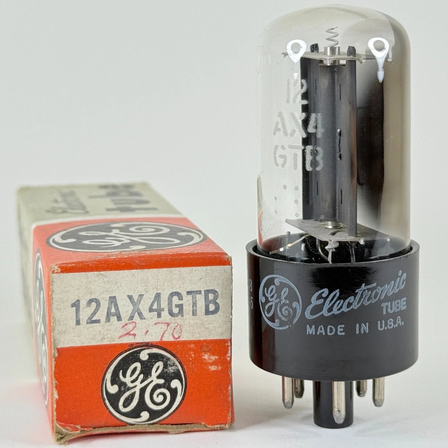 (1) Tested GE 12AX4GTB Tube with Box Date Code 60-48 12AX4 GTB Rectifier