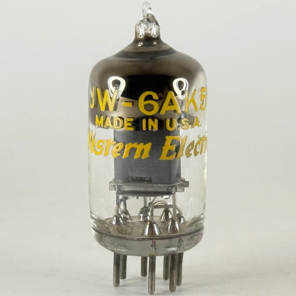 (1) Tested Western Electric JW 6AK5 Tube Black Plate Square Angled D Getter