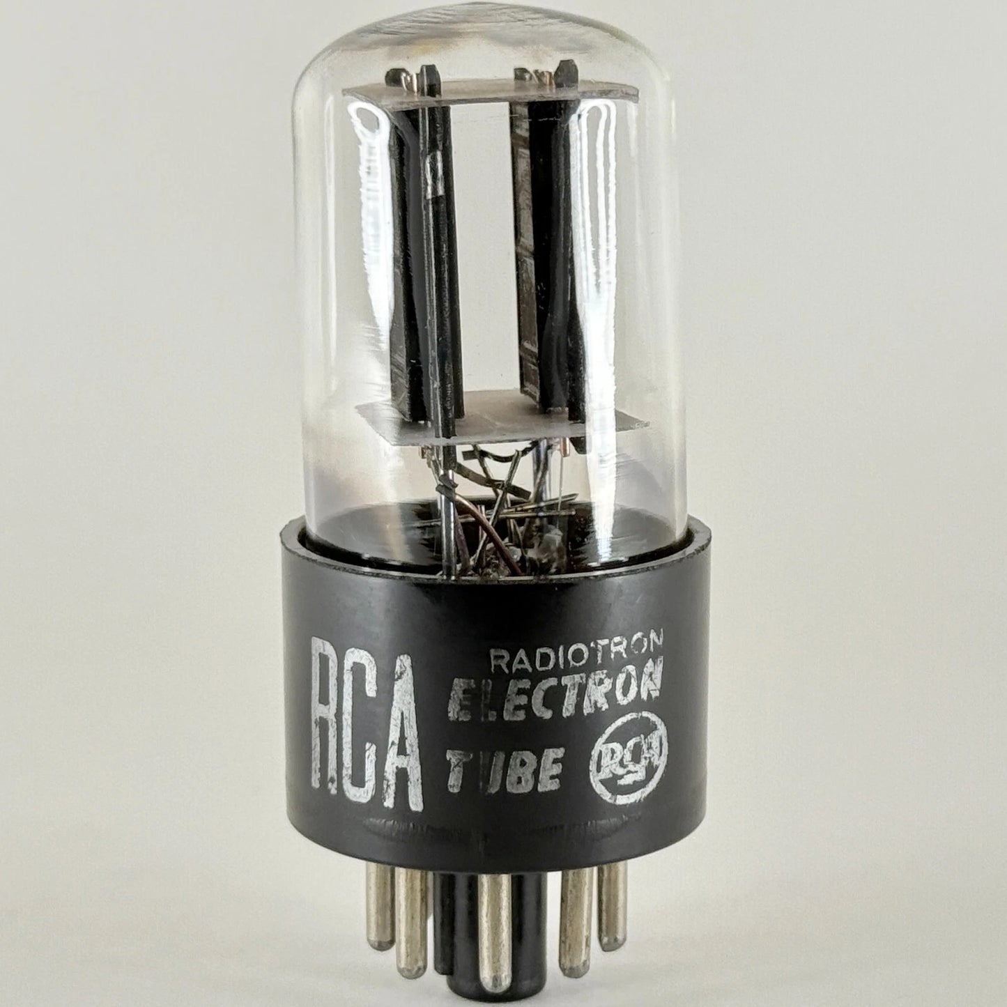 (1) Tested RCA 6SN7GTB Tube Code WLT Staggered Black Ladder Plates 6SN7GT