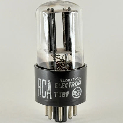 (1) Tested RCA 6SN7GTB Tube Code WLT Staggered Black Ladder Plates 6SN7GT
