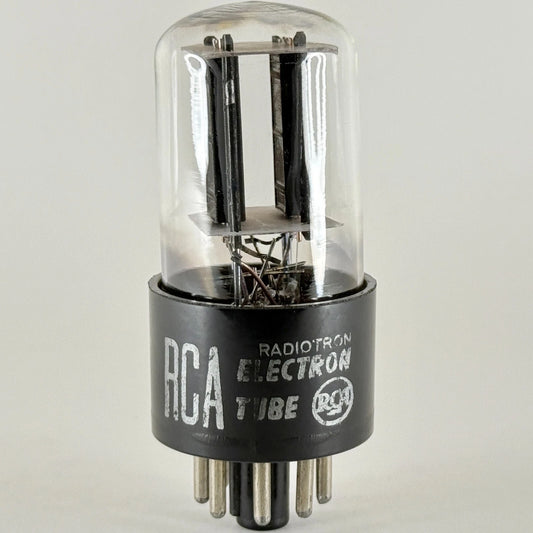 (1) Tested RCA 6SN7GTB Tube Code WLT Staggered Black Ladder Plates 6SN7GT