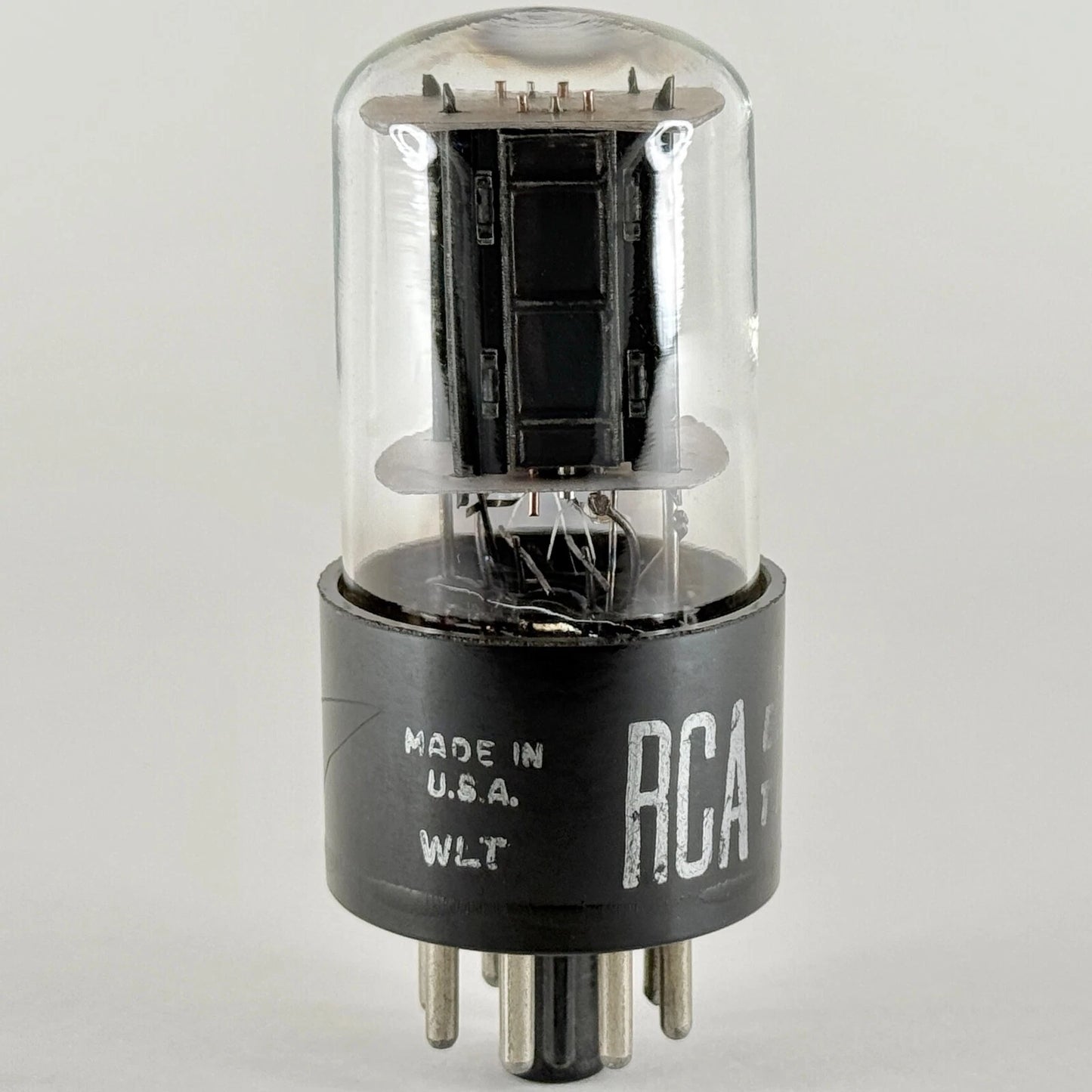 (1) Tested RCA 6SN7GTB Tube Code WLT Staggered Black Ladder Plates 6SN7GT