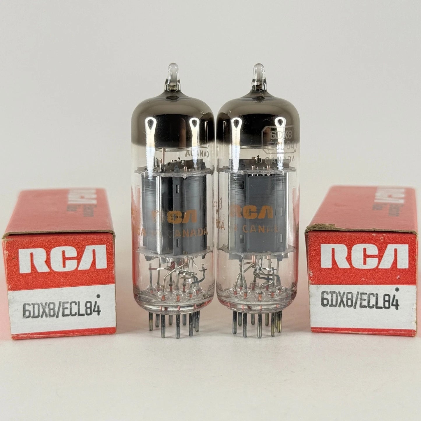 Tested Matched Pair RCA 6DX8/ECL84 Tubes with Boxes Codes EP 6DX8 Tubes ECL84