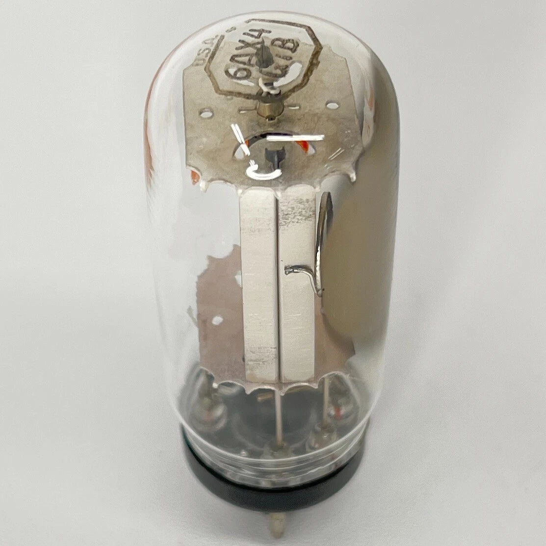 (1) Tested RCA 6AX4GTB Tube Date Code DV Coin Base RCA 6AX4 GTB Rectifier Tube