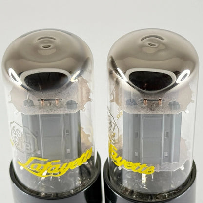 Matched Pair Lafayette Japan 6SN7GTB Tubes Tall Bottles Halo Getters 6SN7GT
