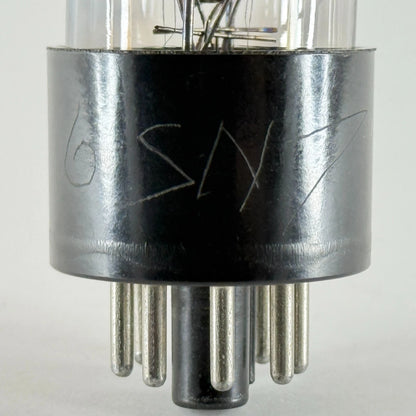 (1) Tested RCA 6SN7GTB Tube Code WLT Staggered Black Ladder Plates 6SN7GT