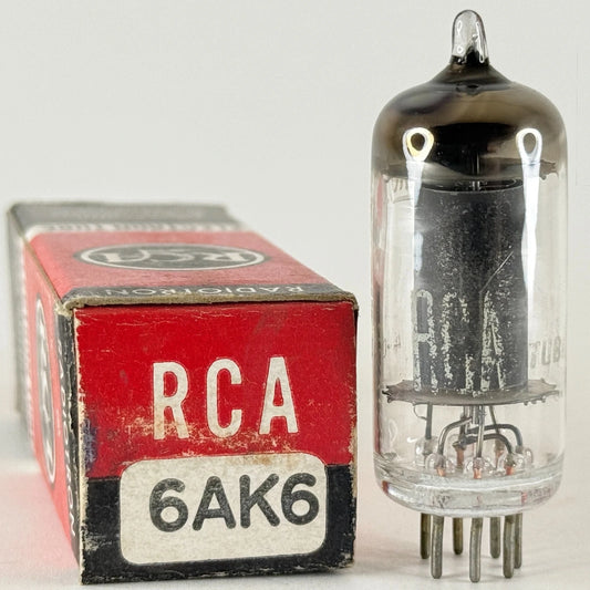 (1) Tested RCA 6AK6 Tube with Box Date Code 4-04 Power Amplifier Pentode Tube