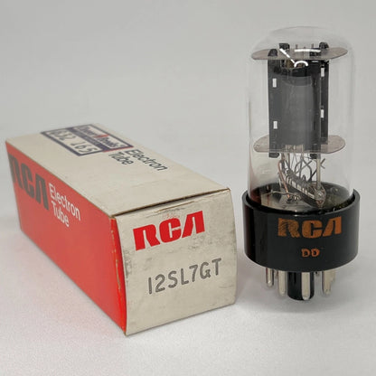 (1) Tested RCA 12SL7GT Tube Black Plates Code DD Cleaver Brooks Box 12SL7 GT (c)