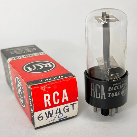 (1) Tested RCA 6W4GT Tube with Box Date Code KG 6W4 GT Half Wave Rectifier Tube