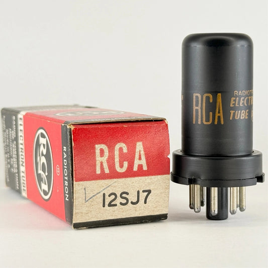(1) Tested RCA 12SJ7 Tube with Box Date Code MC RCA Sharp Pentode Vacuum Tube