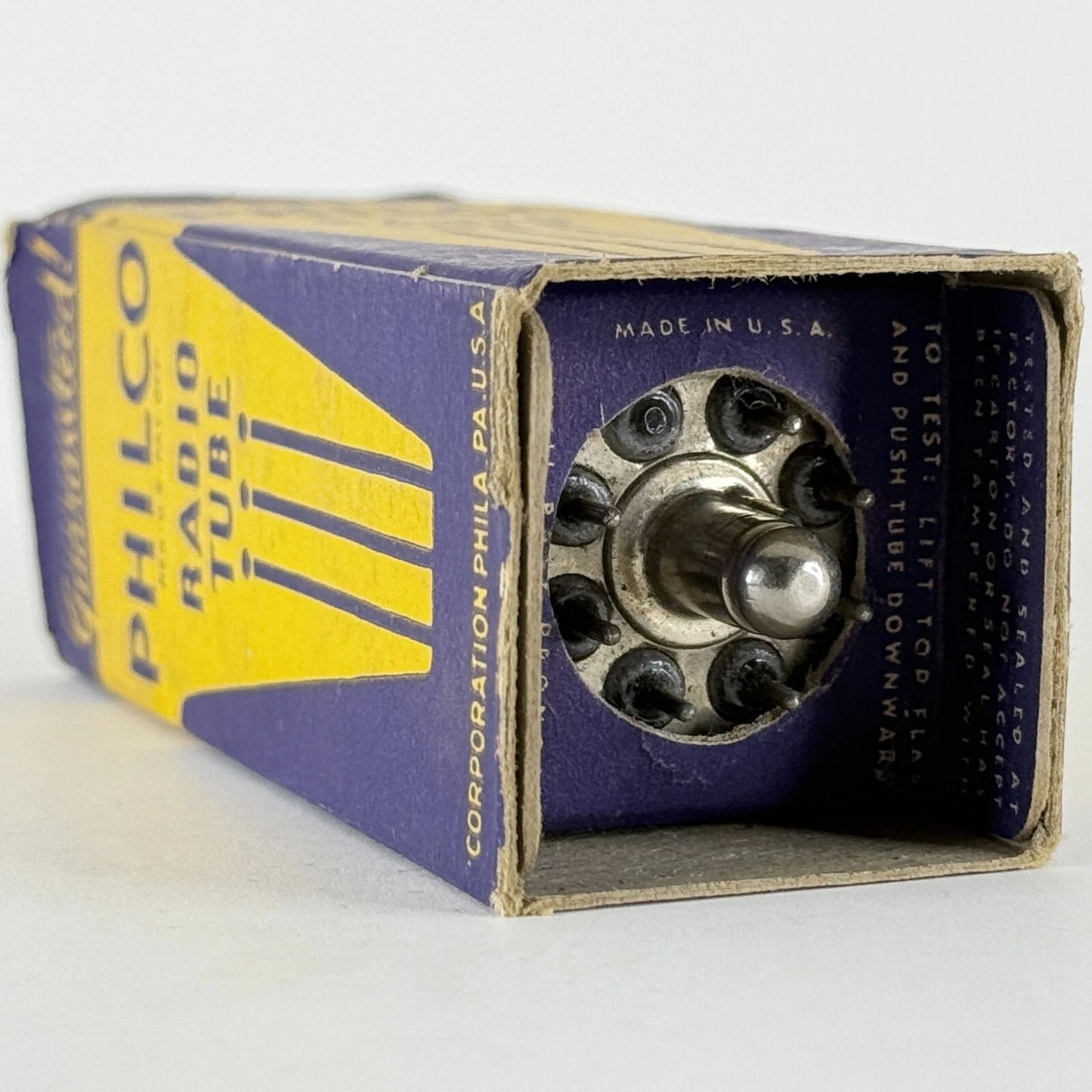 (1) Tested Philco 1LA4 Tube with Box Date Code U1 Power Pentode Loktal Loctal