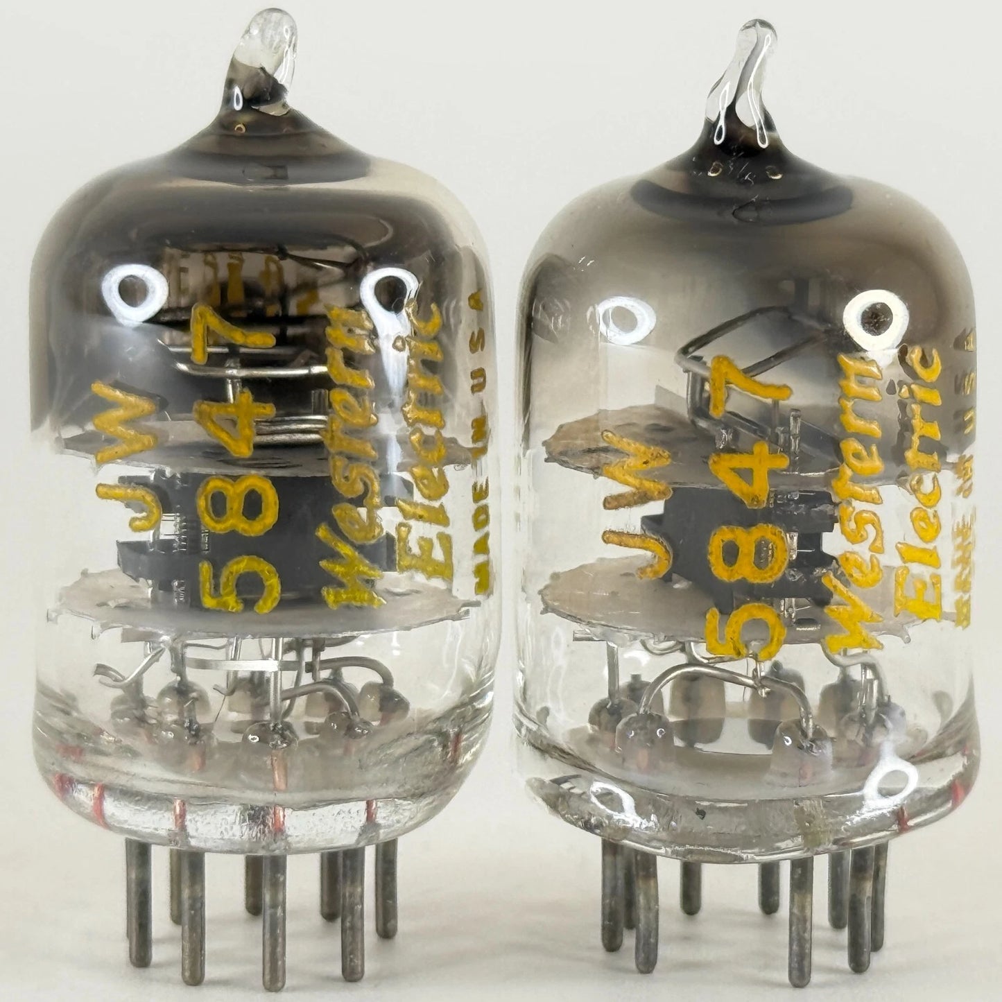 Tested Matched Balanced Pair 1947 Western Electric JW 5847 Tubes Codes 713 & 752