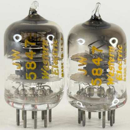 Tested Matched Balanced Pair 1947 Western Electric JW 5847 Tubes Codes 713 & 752