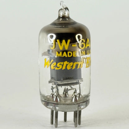 (1) Tested Western Electric JW 6AK5 Tube Black Plate Square Angled D Getter