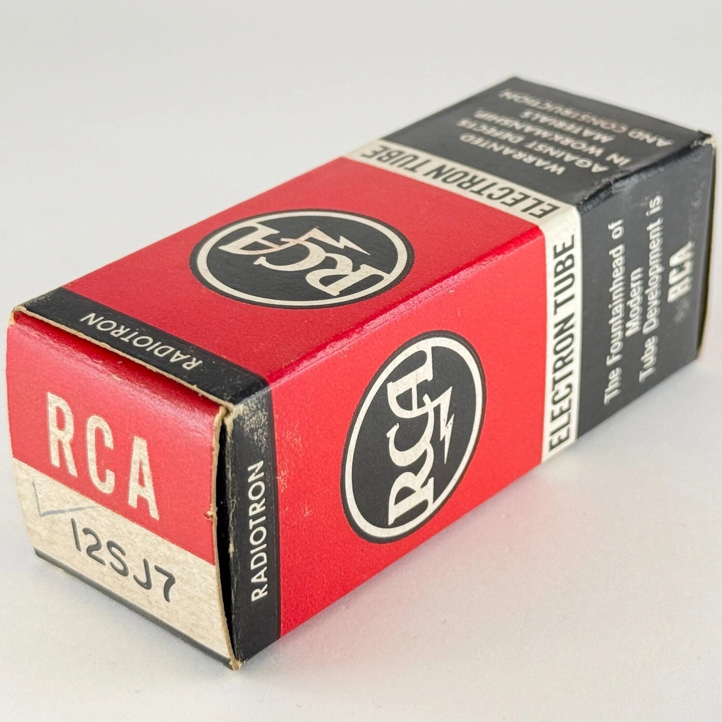 (1) Tested RCA 12SJ7 Tube with Box Date Code MC RCA Sharp Pentode Vacuum Tube