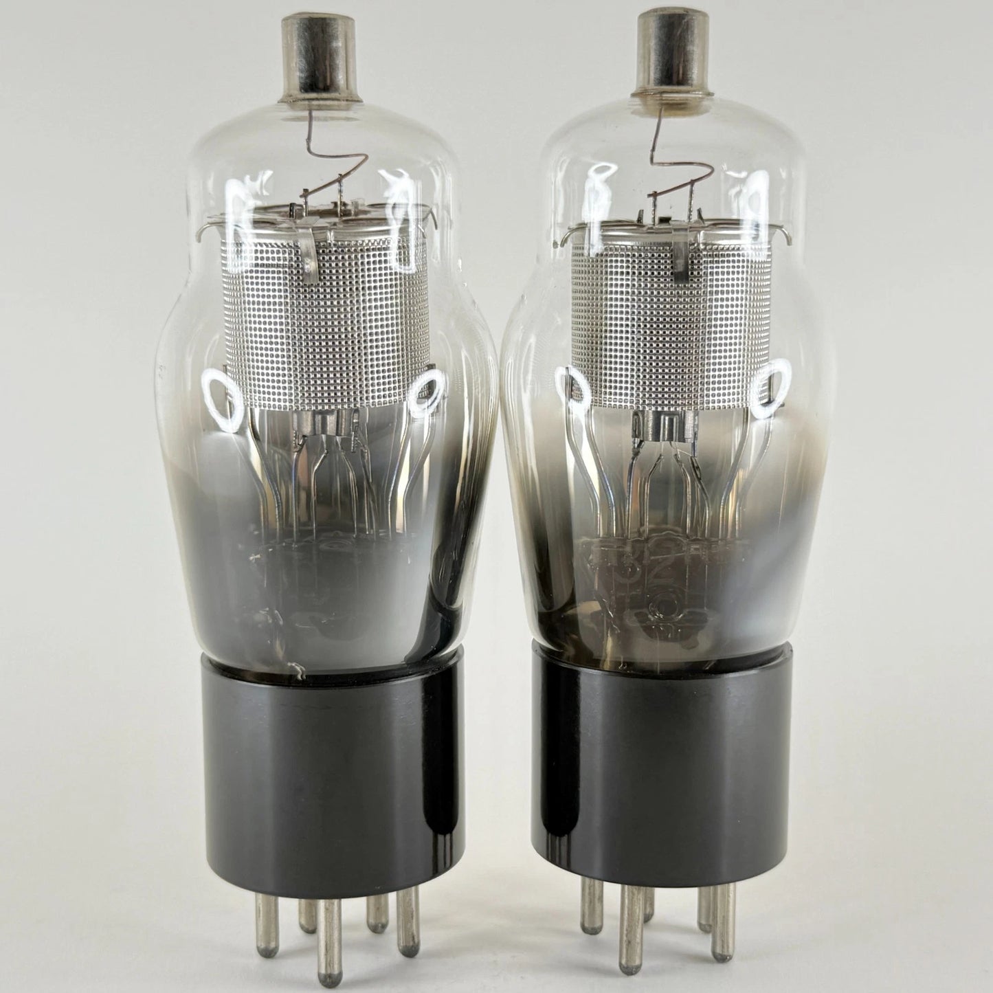 Tested Matched Pair Sylvania Type 24A Tubes Engraved Base Foil Getters Codes D7R